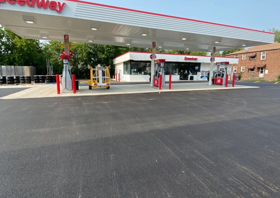 View of work done by Sutton Paving and Excavation at Speedway gas station
